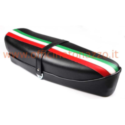 Two-seater saddle without lock with Italian flag for Vespa 50 - ET3 - Primavera