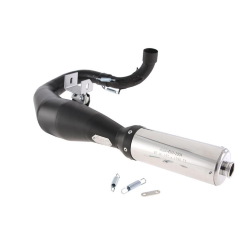 Marmitta ad espansione racing SIP EVO nera con silenziatore in acciaio per Vespa 200