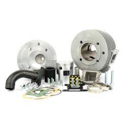 Vespa Faro Basso Pinasco cylinder, 160cc reed valve, for Vespa 125 VM, VN, ACMA, 150 VB, VGL1, VL.Following the success of the first aluminium thermal unit for Vespa "Farobasso", Pinasco has continued its development in this field and is now pleased to pr