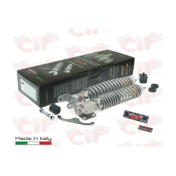 Pair of grey front and rear shock absorbers for Vespa PX- PE - PX PE ARCOBALENO - PX 125-150-200