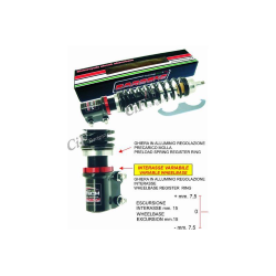 Amortisseur avant CARBONE HI TECH NOIR pour Vespa PX - PE