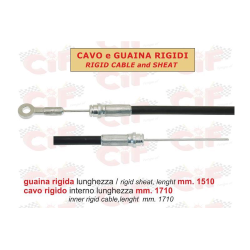 Gearbox transmission complete with rigid cable sheath for Vespa PK HP, FL, V