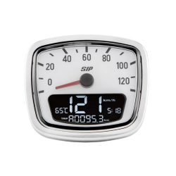 Compteur de vitesse et compte-tours numérique 2.0 avec fond blanc pour Vespa VNB, VNA
