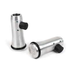 Vespa stand feet in polished aluminium Ø20mm, height +25mm compared to original