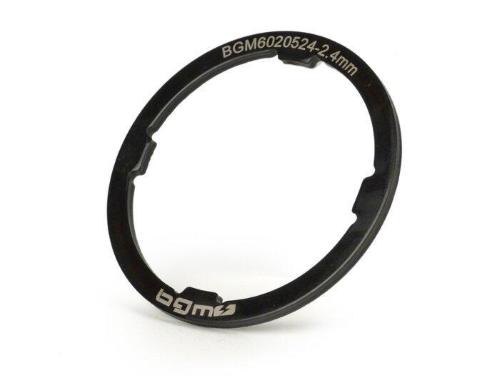 Anello di spallamento BGM ORIGINAL 50651 da 2,40 mm per cambi Vespa Largeframe fino al 1984. Quattro alette e tolleranza +0,00/-0,04 mm.