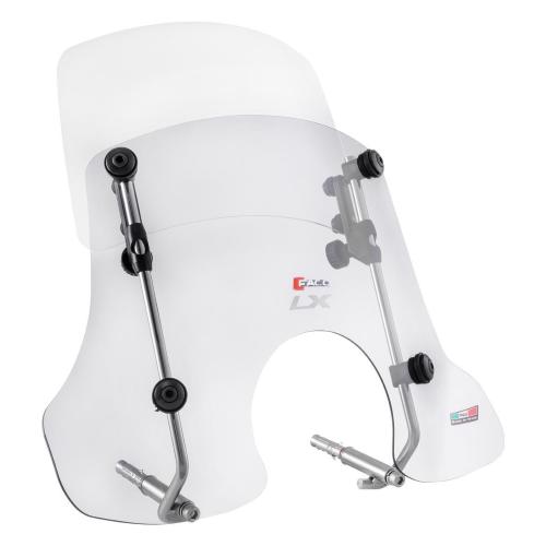 FACO windscreen, "Twin Screen", for Vespa LX, including mounting hardware