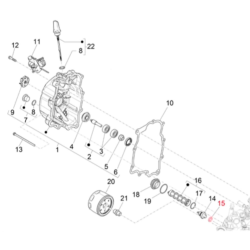 Rondella sensore pressione olio, PIAGGIO M10 mm, per Vespa GTS/GTS Super/GTV 300ccm HPE (`18-) anche per PIAGGIO HPE 300ccm 4T LC cioÃ¨ alluminio