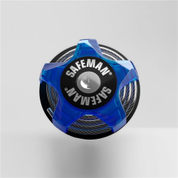 Serratura di sicurezza SAFEMAN blu, l 750 mm, Ã 75 mm, incl. 2 chiavi