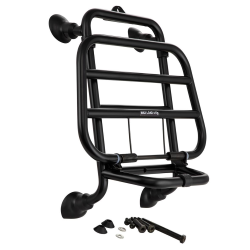 Portapacchi anteriore, PIAGGIO per Vespa GTS/GTS Super HPE /GTV 125/300 ('19-) nero lucido, superficie di carico: 33x22 cm, ripiegabile