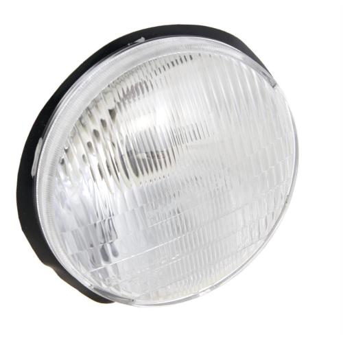 Gruppo ottico PIAGGIO per Vespa PK50-125 XL FL/HP/N/XL2, rotondo, Ã 135 mm, anche per Vespa PK50-125 XL2, in plastica, lente, trasparente, attacco anabbagliante: P26s, presa luce di parcheggio: Ba9s, senza lampadine, con marchio DGM, senza attacco, avvit
