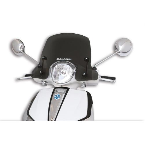 MALOSSI flyscreen, sports screen, black, for PIAGGIO Liberty 50-150 iGet