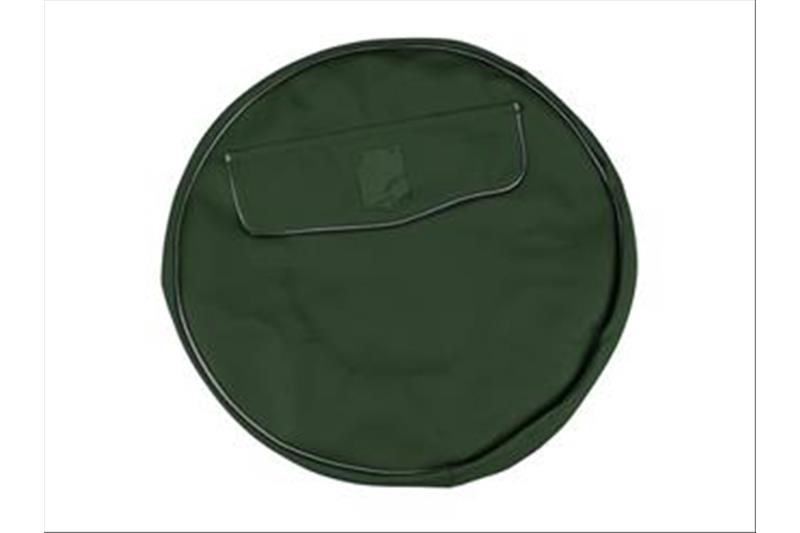 010SPCVGRN8 - Funda de rueda de repuesto en símil piel verde oscuro con protector para ruedas de 8 "