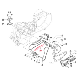 Guida catena distribuzione, per Vespa ET4/LX/S/Primavera /Sprint 50ccm 4T AC 4-Ventil anche per APRILIA/DERBI/PIAGGIO