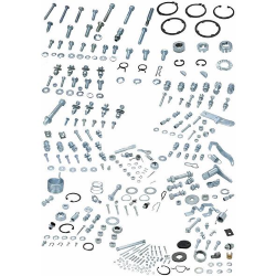 Schrauben- und Kleinteilesatz für Rahmen und Motor für Vespa PX (300 Stück)
