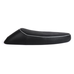 Sella -BGM PRO Sport- Vespa PX (-1983), Sprint, GT, GTR, Super, TS, GL, VNA, VBA, VNB, VBB, T4 - con serbatoio basso anche compatibile con Rally 180/200, GS160, SS180 - senza serratura - bordatura grigio