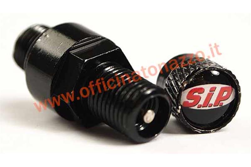 SIP-Ventil SIP-Rand (schlauchlos) für Vespa / Lambretta, l = 30 mm, Metall, schwarz, verschraubbar