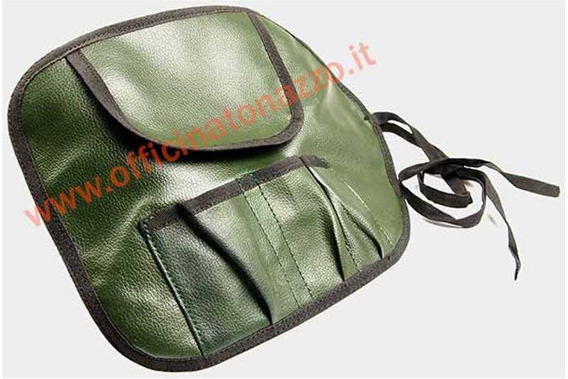 Grüne Lederwerkzeugtasche für Vespa