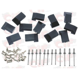 Kit mit Spitzen und Nieten für Trittbrettstreifen für Vespa PX (ohne Loch)
