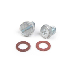 Kit tapones de llenado y vaciado de aceite M8 x 8 mm Vespa PX, T5 125cc, Cosa, Rally180 (VSD1T), Rally200 (VSE1T), Sprint150 (VLB1T), TS125 (VNL3T), GT125 (VNL2T), GTR125 (VNL2T), GL150 (VLA1T), Super, SS180 (VSC1T), GS160 / GS4 (VSB1T), VNA, VNB, VBA, VB