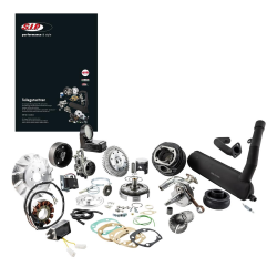 Kit Tuning SIP VMC 125 cc SPORT "Legal" per Vespa PK 125 ETS 3 fori. Ã 56,5 mm. ghisa. 6 porte. con testata. con certificazione del pezzo. con scarico racing SIP Road. SHBC 19.19 carburatore. getto. filtro aria. ingranaggio primario.  7. 87 TUNING
