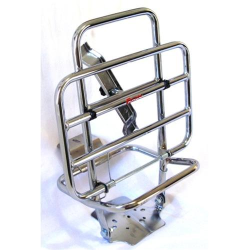 Portapacchi posteriore Faco cromato con portaruota per Vespa 50 - ET3