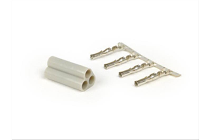 Connettore per cablaggio impianto elettrico -BGM PRO, 3 vie- Vespa, Piaggio, Gilera - maschio