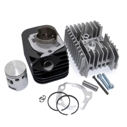 Pinasco-Aluminiumzylinder EVOTEN ALUMINIUM SCHWARZ 5 FESTSTOPPEN 75 ccm Bolzen 10 mm für Moped CIAO BRAVO SI