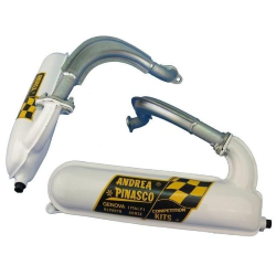 25561795 - Marmitta Pinasco Bianca '79 con risuonatore per Vespa 50