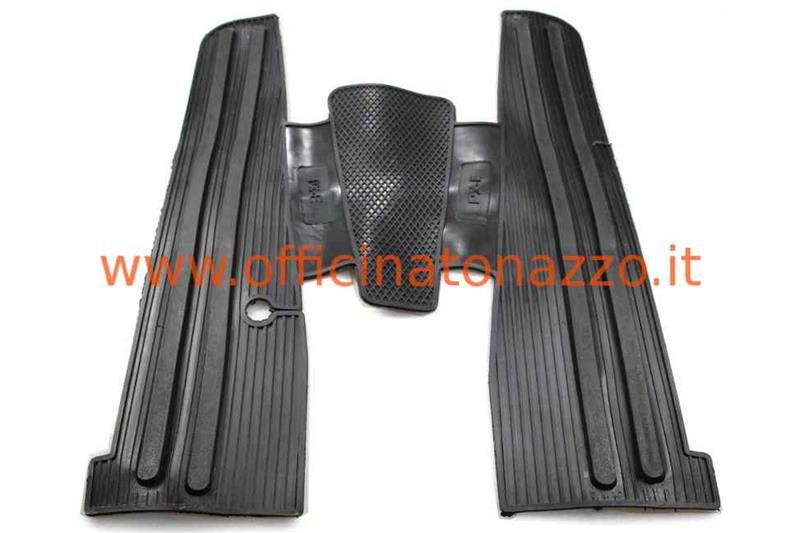 Black rubber footboard mat for Vespa (with side print 125 PX - PE)
