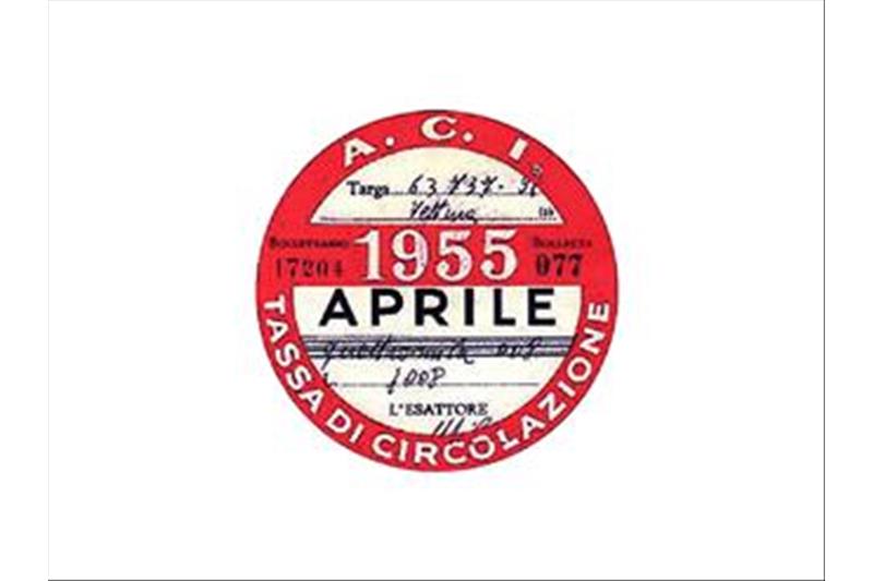 8000000820204 - Adesivo Vespa tassa di circolazione 1955
