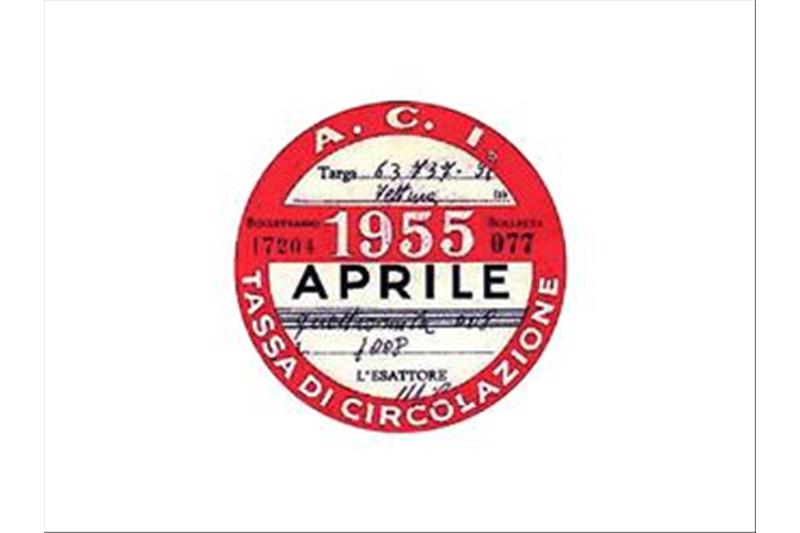 8000000820204 - Vespa road tax sticker 1955