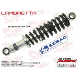 AMMORTIZZATORE POSTERIORE "SEBAC BY HITECH CARBONE" LAMBRETTA LI 3^SERIE