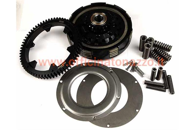 Clutch kit incl. primary transmission torque -BGM Pro Superstrong CR80, type Cosa2 / FL- 63 teeth elastic gear (straight teeth) - Vespa PX200, Rally200 - Z23 / 63 (2,74)
