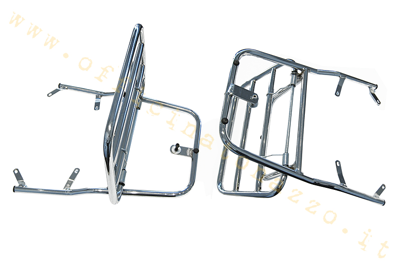 169 - Verchromter Gepäckträger hinten mit Klappe für Vespa GT 125L - 200L