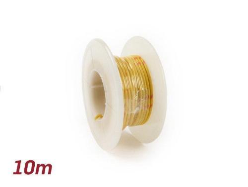 Cavo BGM ORIGINAL giallo da 0,85 mm², unipolare in rame con isolamento PVC, diametro esterno 2,3 mm e campo termico -40/+120 °C. Rotolo da 10 m.