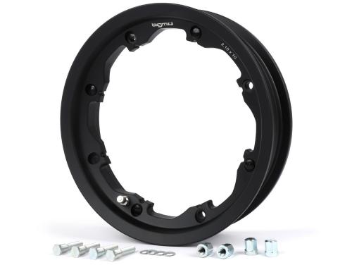 Wheel rim - matt black - BGM PRO, tubeless, 2.10-10 inches, aluminium - Lambretta LI (series 1-3), LI S, SX, TV (series 2-3)