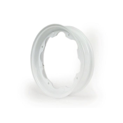 Cerchio scomponibile BGM Original BGM7960B bianco per Lambretta LI serie 1-3, LI S, SX, TV, GT, DL e GP con ruota da 10 pollici.