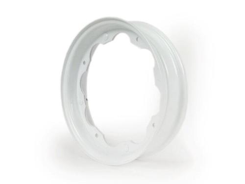 Cerchio scomponibile BGM Original BGM7960B bianco per Lambretta LI serie 1-3, LI S, SX, TV, GT, DL e GP con ruota da 10 pollici.