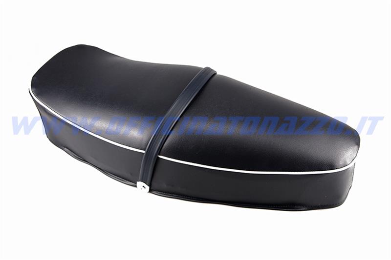 black two-seater saddle spring without lock for Vespa Sprint - VNB - TS - GL - GT - GTR (belt Skai)