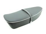 Two-seater spring gray saddle with white edge for Vespa 50 - Primavera - ET3 (without lock)