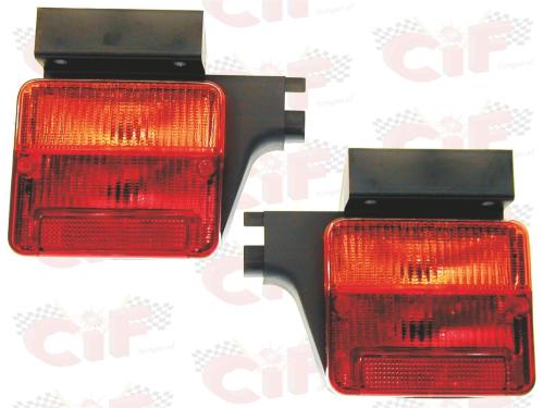 Coppia fanali posteriori CIF 1812 per Ape TM P50 FL1-FL2, Ape 50 Europa e Cross. Equivalenti aftermarket Piaggio 261467 e 261468.