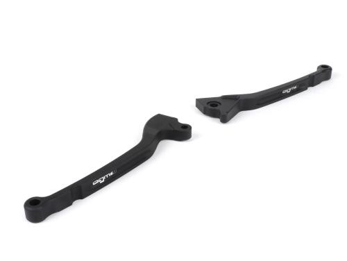Coppia leve freno BGM PRO BGM4510 da 165 mm, alluminio CNC nero opaco, per Vespa LX, LXV, S, Primavera e Sprint 50-150 compatibili.