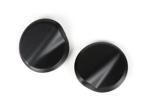 Coppia tappi BGM PRO BGM4591KTMB nero opaco 099/C, sagomati per chiudere a scatto i fori specchietto di Vespa GTS e GTS HPE compatibili.