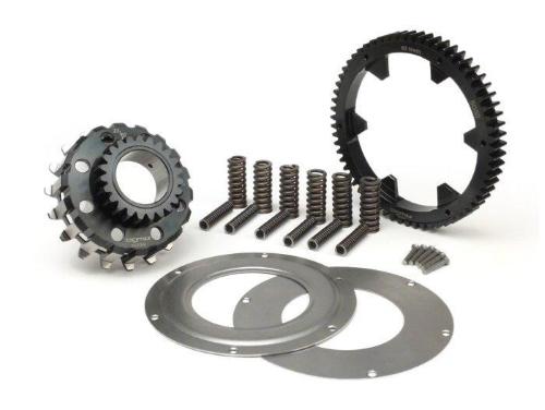 Primaria BGM PRO 23/63 a denti dritti, rapporto 2,74, per Vespa PX dal 1997 e Cosa2/FL dal 1992, con pignone, corona e parastrappi.