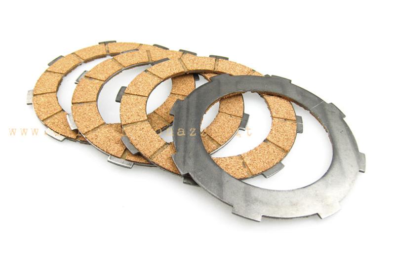 4 clutch discs Cork model with 8 springs for Vespa PX Millenium - What