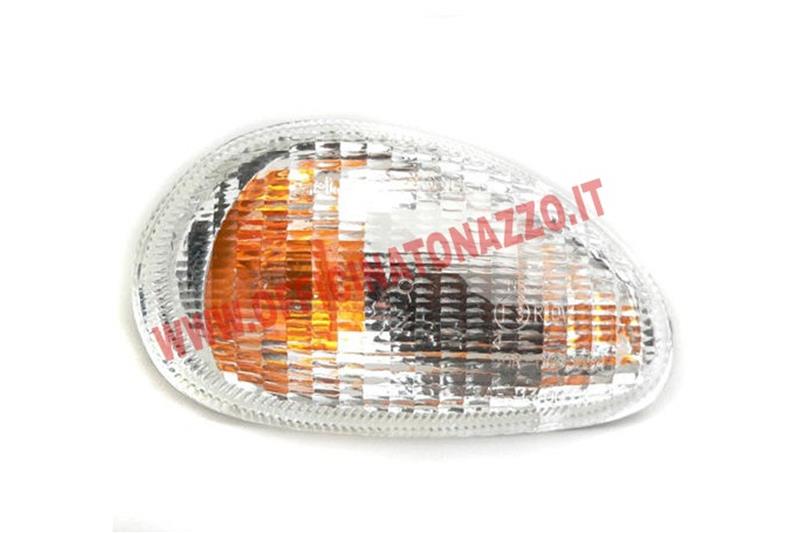 direction indicator Piaggio front right, for Vespa ET2 / ET4 50-150ccm, white, without bulbs, bulb turn signal: Ba15s, with e-mark