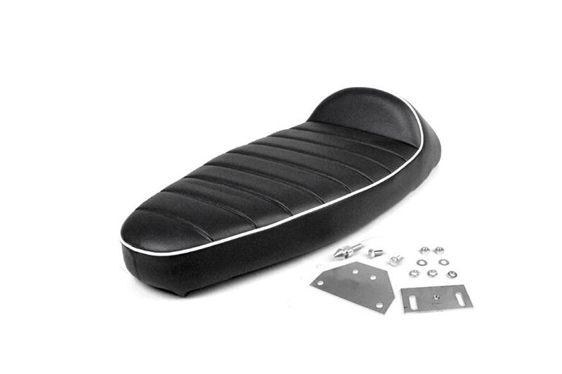 Saddle -FASTBACK- Vespa PK S, PK XL - black with white edges