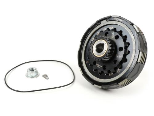 BGM PRO BGM6522TOU: frizione Superstrong 2.0 Touring Ultralube con pignone Z22 per primaria 64-65 denti di Vespa PX 200 e Rally 200.
