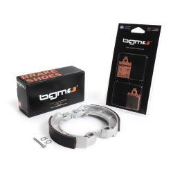 Brake shoes -BGM PRO Sintersport- Vespa PX (1998-2010, 'Grimeca' front disc brake + rear drum brake) - Vespa PX Disc/My, LML Star, Stella, Grimeca Classic retrofit disc brake + Grimeca NT