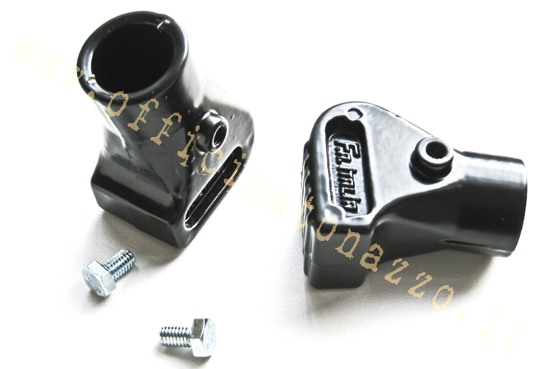 Scarpette cavalletto Vespa in alluminio nero Ø20mm
